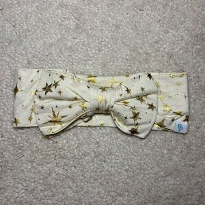 Posh Peanut Gold foil Star Patterned toddler girls Headband Bow